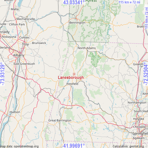 Lanesborough on map