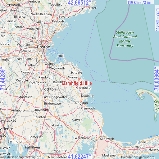 Marshfield Hills on map