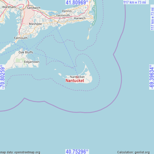 Nantucket on map