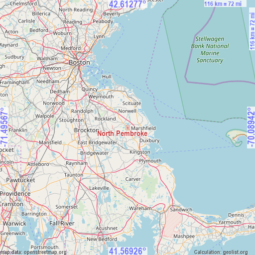 North Pembroke on map