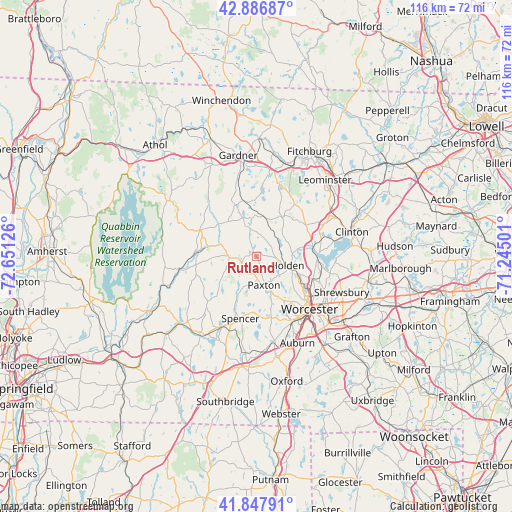 Rutland on map