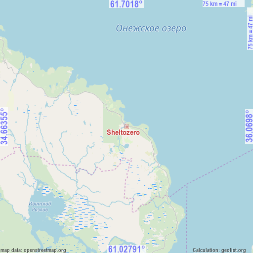 Sheltozero on map