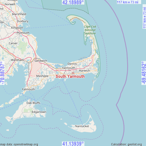 South Yarmouth on map