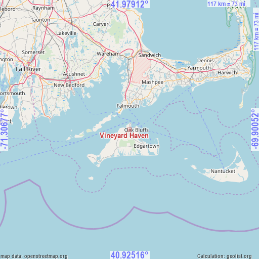 Vineyard Haven on map