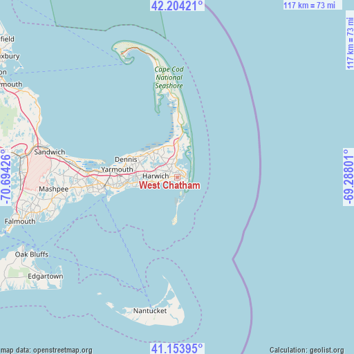 West Chatham on map