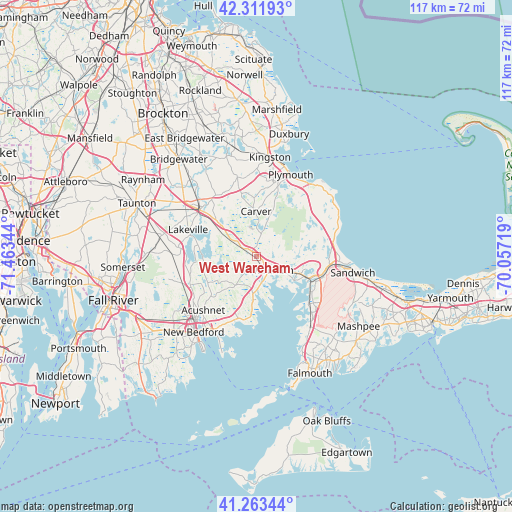 West Wareham on map