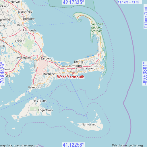 West Yarmouth on map