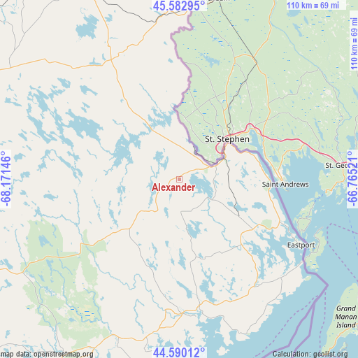 Alexander on map