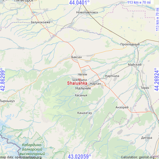 Shalushka on map