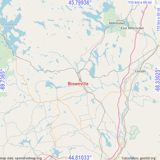 Brownville on map