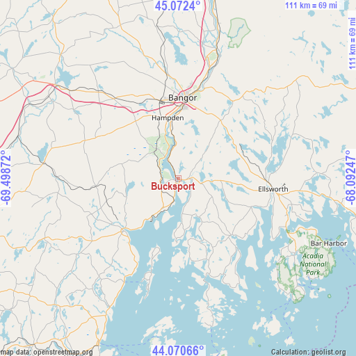 Bucksport on map