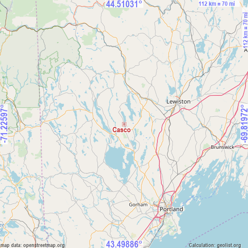 Casco on map