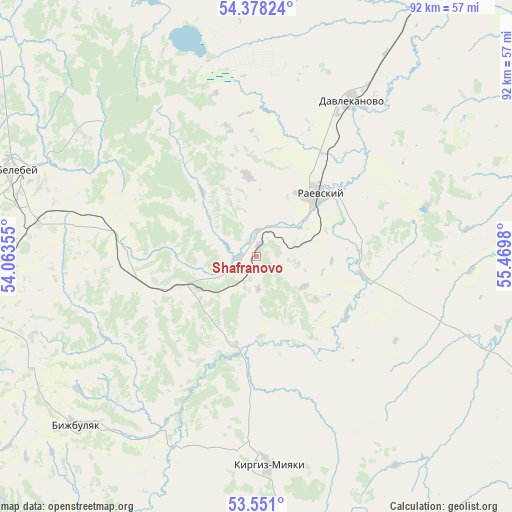 Shafranovo on map
