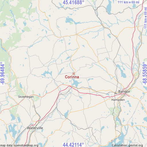 Corinna on map