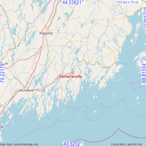 Damariscotta on map