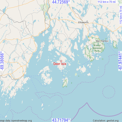 Deer Isle on map