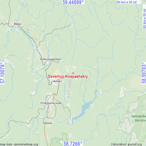 Severnyy-Kospashskiy on map