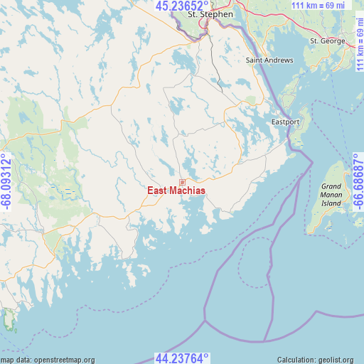 East Machias on map