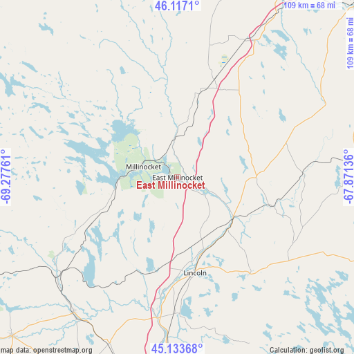 East Millinocket on map