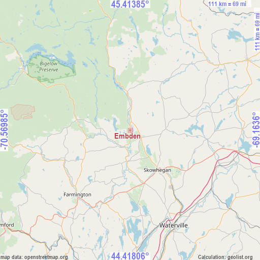 Embden on map