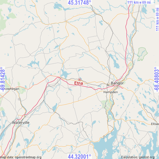 Etna on map