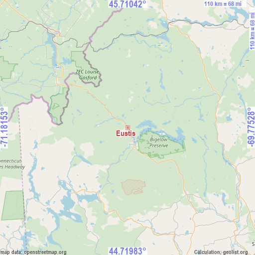 Eustis on map