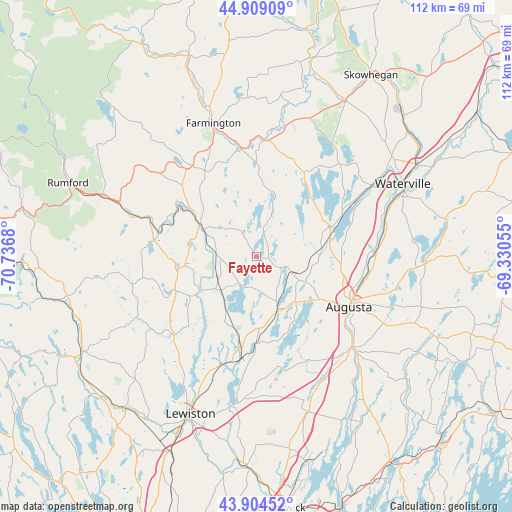 Fayette on map