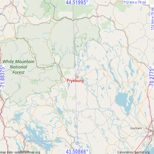 Fryeburg on map