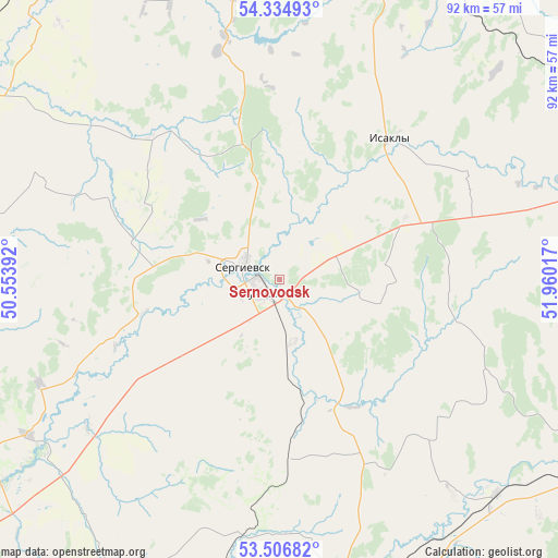 Sernovodsk on map