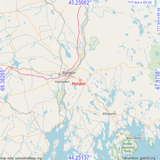 Holden on map