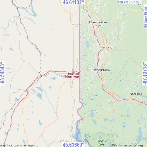 Houlton on map
