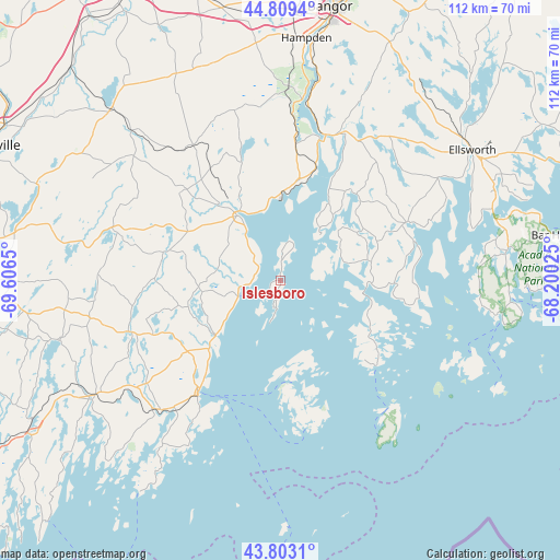 Islesboro on map