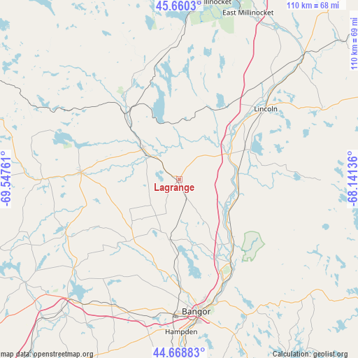 Lagrange on map