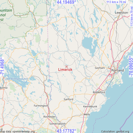 Limerick on map