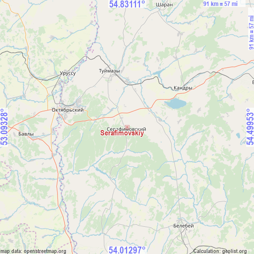 Serafimovskiy on map