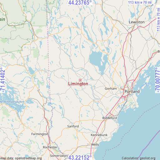 Limington on map