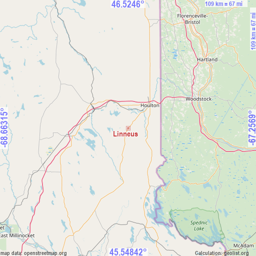 Linneus on map