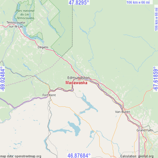 Madawaska on map