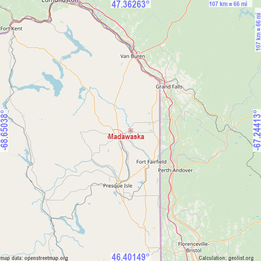 Madawaska on map