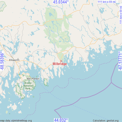 Milbridge on map