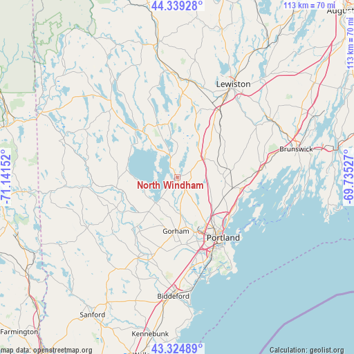 North Windham on map