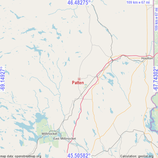 Patten on map