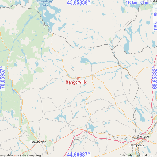 Sangerville on map