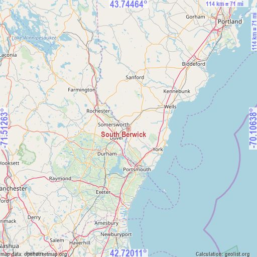 South Berwick on map