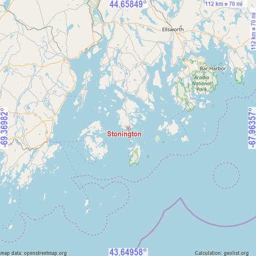 Stonington on map