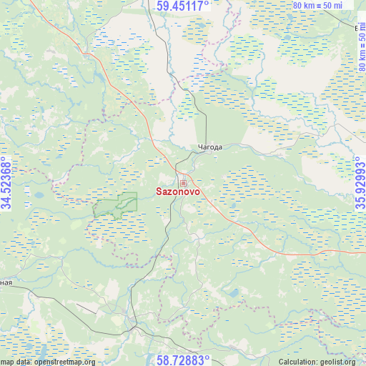 Sazonovo on map