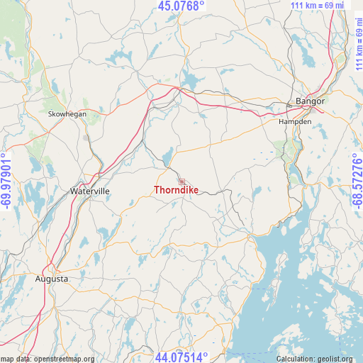 Thorndike on map