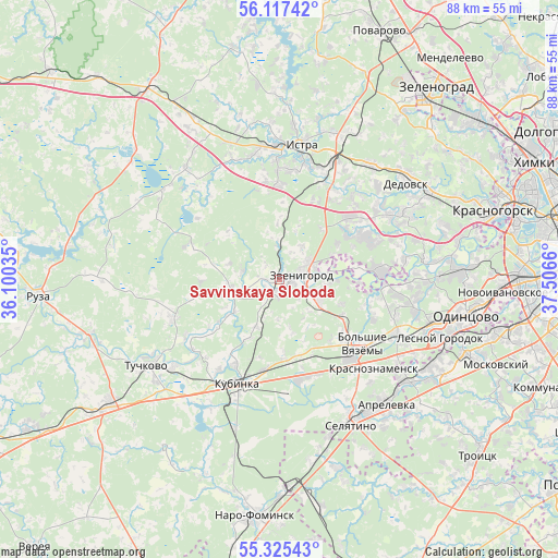 Savvinskaya Sloboda on map