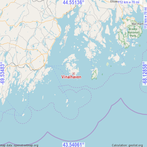 Vinalhaven on map