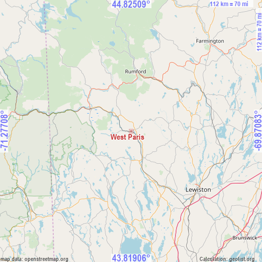 West Paris on map